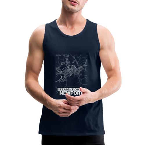 Straight Outta Newport city map and streets - Men's Premium Tank Top