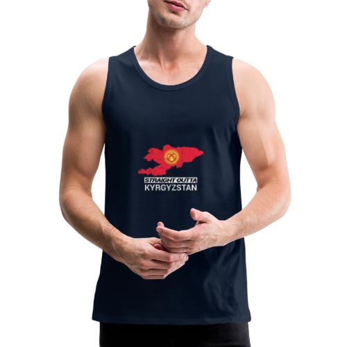 Straight Outta Kyrgyzstan country map - Men's Premium Tank Top