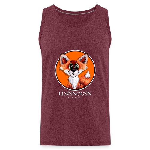 llwynogyn - a little red fox (white) - Miesten premium hihaton paita