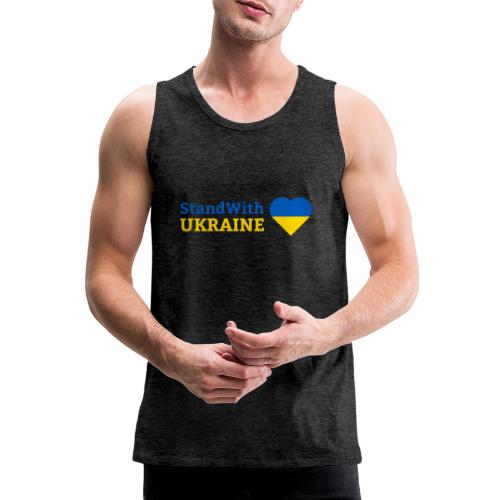 Stand with Ukraine mit Herz Support & Solidarität - Männer Premium Tank Top