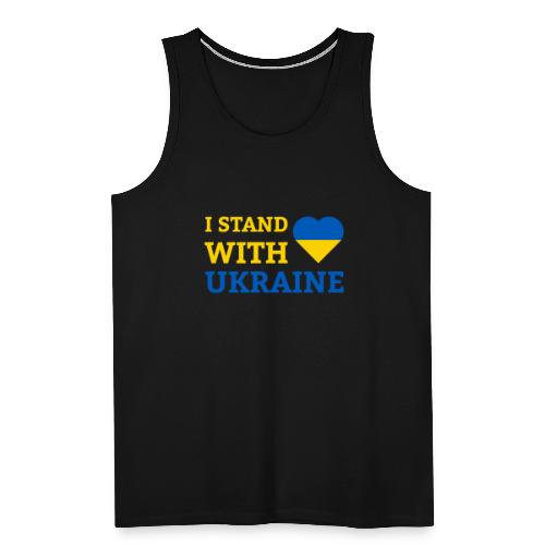 I stand with Ukraine Herz Solidarität & Support - Männer Premium Tank Top