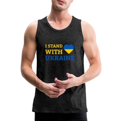 I stand with Ukraine Herz Solidarität & Support - Männer Premium Tank Top