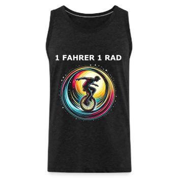 Einrad - Männer Premium Bio Tank Top - Anthrazit - Vorne - AI Model Male 185 dark (185cm)