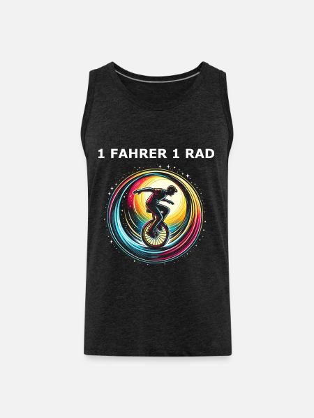 Einrad - Männer Premium Bio Tank Top - Anthrazit