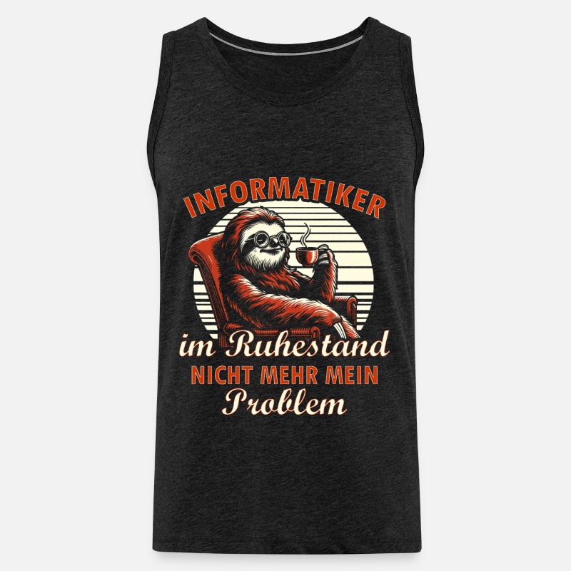 Informatiker Rente - Männer Premium Bio Tank Top - Anthrazit