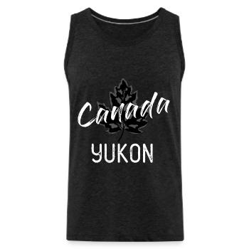 Vintage Yukon Kanada Shirt mit Ahornblatt Look - Männer Premium Bio Tank Top - Anthrazit - Vorne - Alexander (188cm)