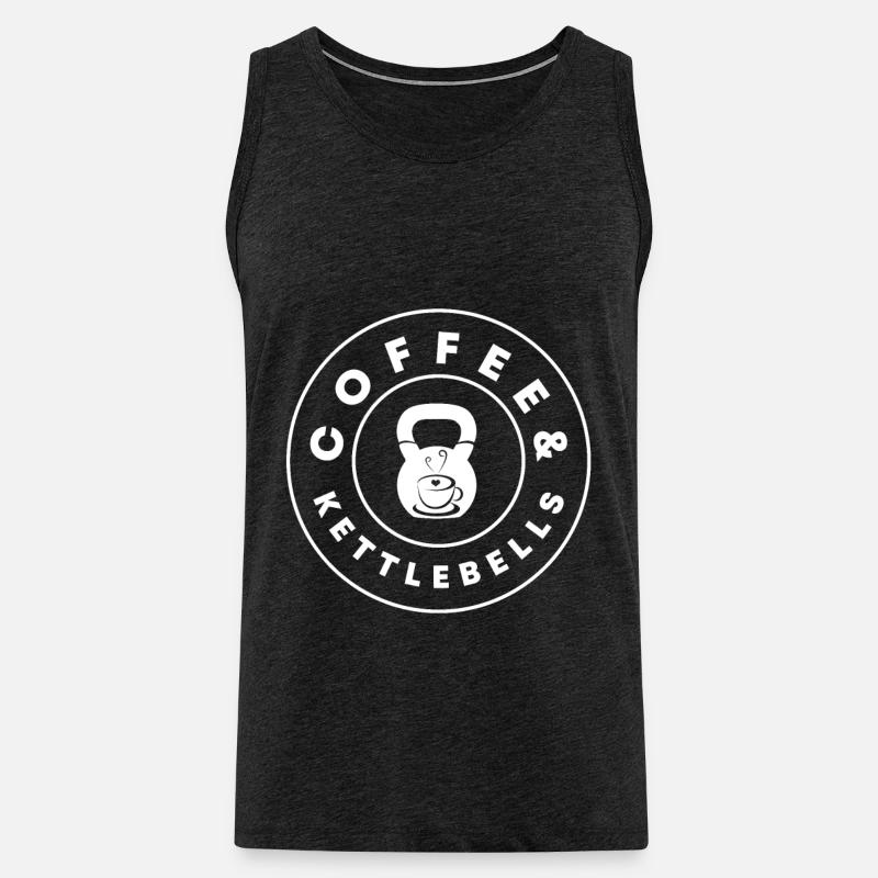 Coffee And Kettlebells No. 7 - Männer Premium Bio Tank Top - Anthrazit