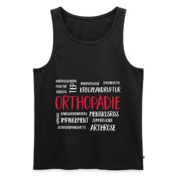 orthopädie cloud - Männer Premium Bio Tank Top - Anthrazit - Vorne - AI Model Male 185 dark (185cm)