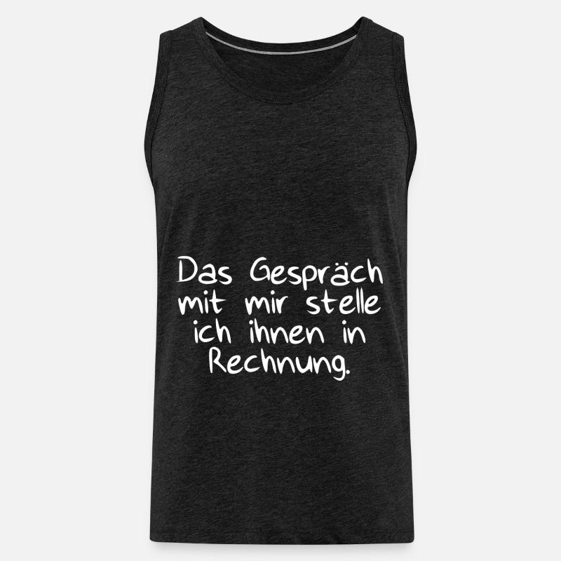 Das Gespräch mit Rechnung - Männer Premium Bio Tank Top - Anthrazit