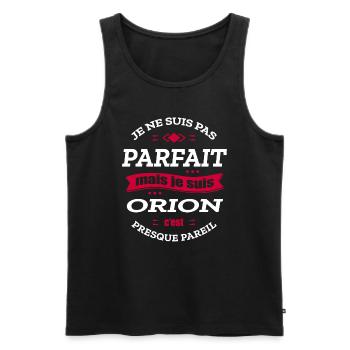 ORION PARFAIT - PRENOM ORION - Débardeur bio Premium Homme - charbon - Devant - AI Model Male 185 dark (185cm)