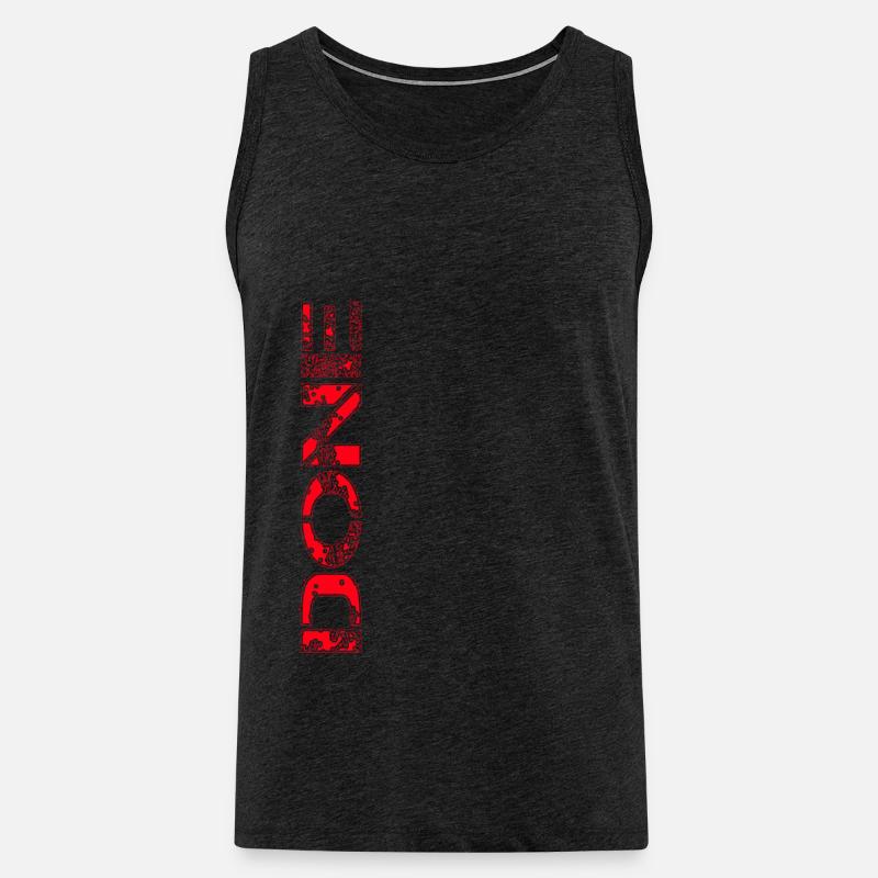 done hell - Männer Premium Bio Tank Top - Anthrazit