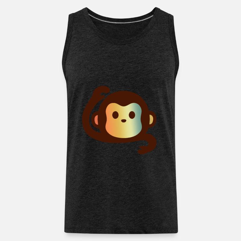 MONKEY MONKEY MONKEY MONKEY - Männer Premium Bio Tank Top - Anthrazit