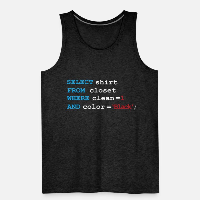 Développeur Devops matin routine SQL Select Débardeur bio Premium Homme