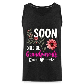 Bald werden wir Oma und Opa, Wir werden Großeltern - Männer Premium Bio Tank Top - Anthrazit - Vorne - Alexander (188cm)