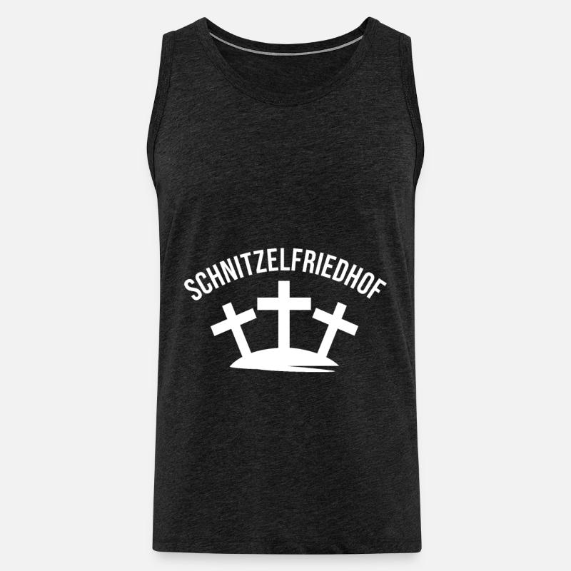 Bauch Schnitzelfriedhof Feinkost Feinkostgewölbe - Männer Premium Bio Tank Top - Anthrazit