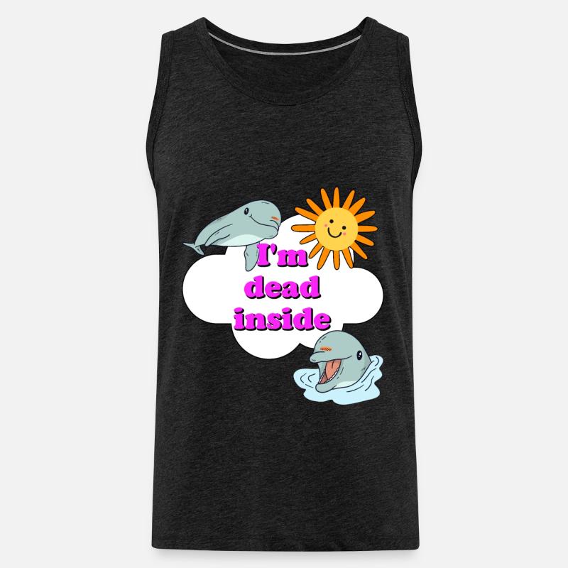 i am dead inside - Männer Premium Bio Tank Top - Anthrazit