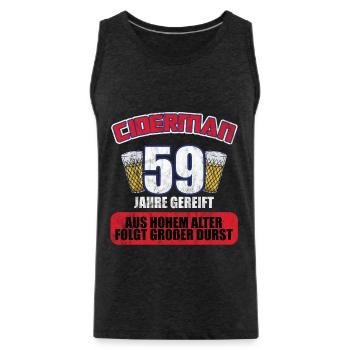 Ciderman 59 Jahre Geburtstag Apfelwein Äppelwoi - Männer Premium Bio Tank Top - Anthrazit - Vorne - Alexander (188cm)