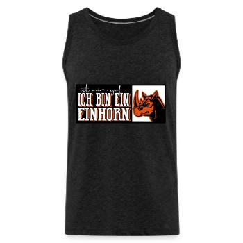 Einhorn unicorn lustig dub nas horn - Männer Premium Bio Tank Top - Anthrazit - Vorne - AI Model Male 185 dark (185cm)