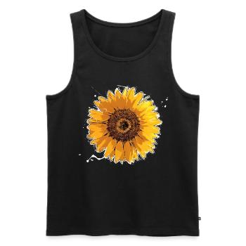 Sunflower - Men's Premium Organic Tank Top - charcoal grey - Front - AI Model Male 185 dark (185cm)