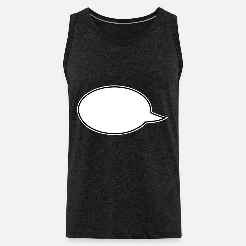 Speech Bubbles Comic Links - Men's Premium Organic Tank Top - charcoal grey