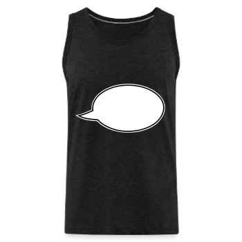 Speech bubble comic right - Men's Premium Organic Tank Top - charcoal grey - Front - Alexander (188cm)