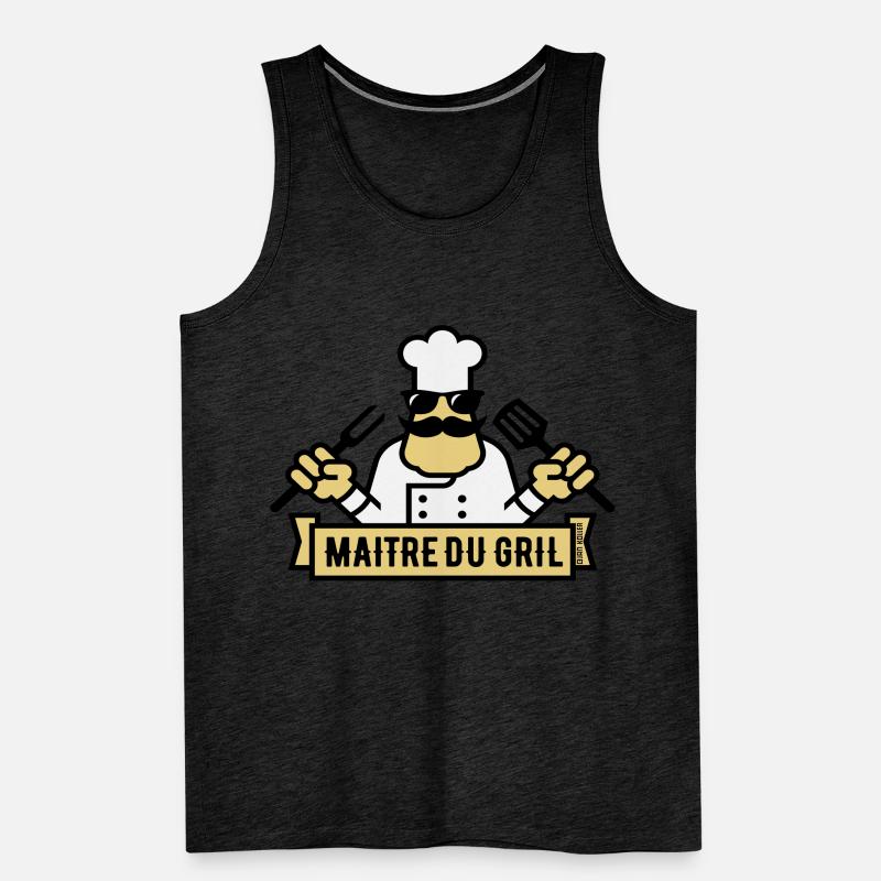 Grill Master (Grill / BBQ / BBQ / 3C) Männer Premium Bio Tank Top