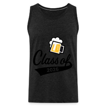 Class Of 2026 (Graduating Class / Beer / 3C POS) - Men's Premium Organic Tank Top - charcoal grey - Front - Alexander (188cm)