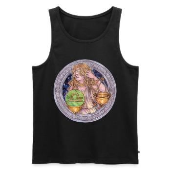 Zodiac Sign Zodiac Libra Libra Gift - Men's Premium Organic Tank Top - charcoal grey - Front - AI Model Male 185 dark (185cm)