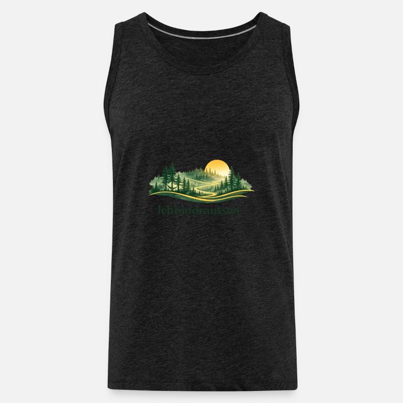 Ich bin draussen - Männer Premium Bio Tank Top - Anthrazit