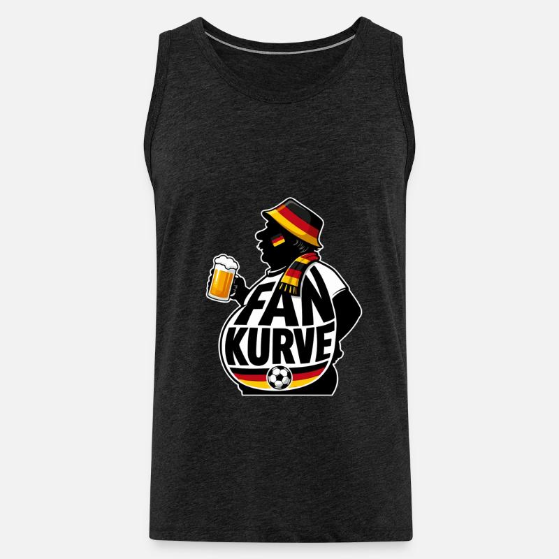 Fankurve Bierfreude Design - Männer Premium Bio Tank Top - Anthrazit