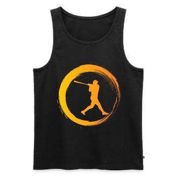 Sporty Hobby Leidenschaft Baseball - Männer Premium Bio Tank Top - Anthrazit - Vorne - AI Model Male 185 dark (185cm)
