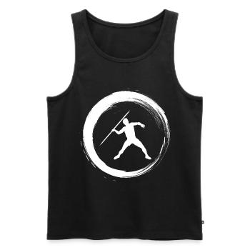 Sporty Hobby Leidenschaft Speerwurf - Männer Premium Bio Tank Top - Anthrazit - Vorne - AI Model Male 185 dark (185cm)