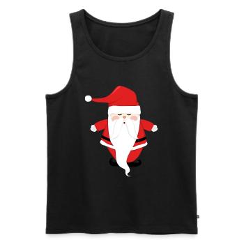 Père Noël Joyeux Noël Coeur T-Shirt d’amour - Débardeur bio Premium Homme - charbon - Devant - Alexander (188cm)