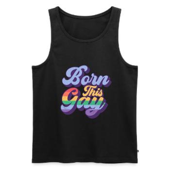 Schwul Lesbisch Regenbogen T-Shirt Geschenkidee - Männer Premium Bio Tank Top - Anthrazit - Vorne - AI Model Male 185 dark (185cm)