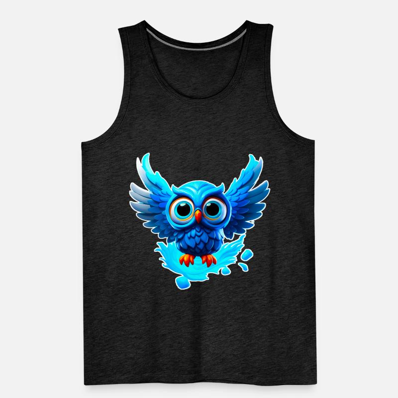 Kleine süße Eule Männer Premium Bio Tank Top