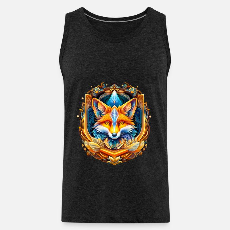 Mystifying Fox - Männer Premium Bio Tank Top - Anthrazit