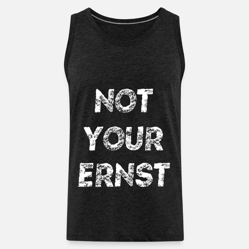 not your ernst - Männer Premium Bio Tank Top - Anthrazit