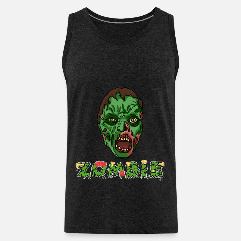 zombie - Männer Premium Bio Tank Top - Anthrazit