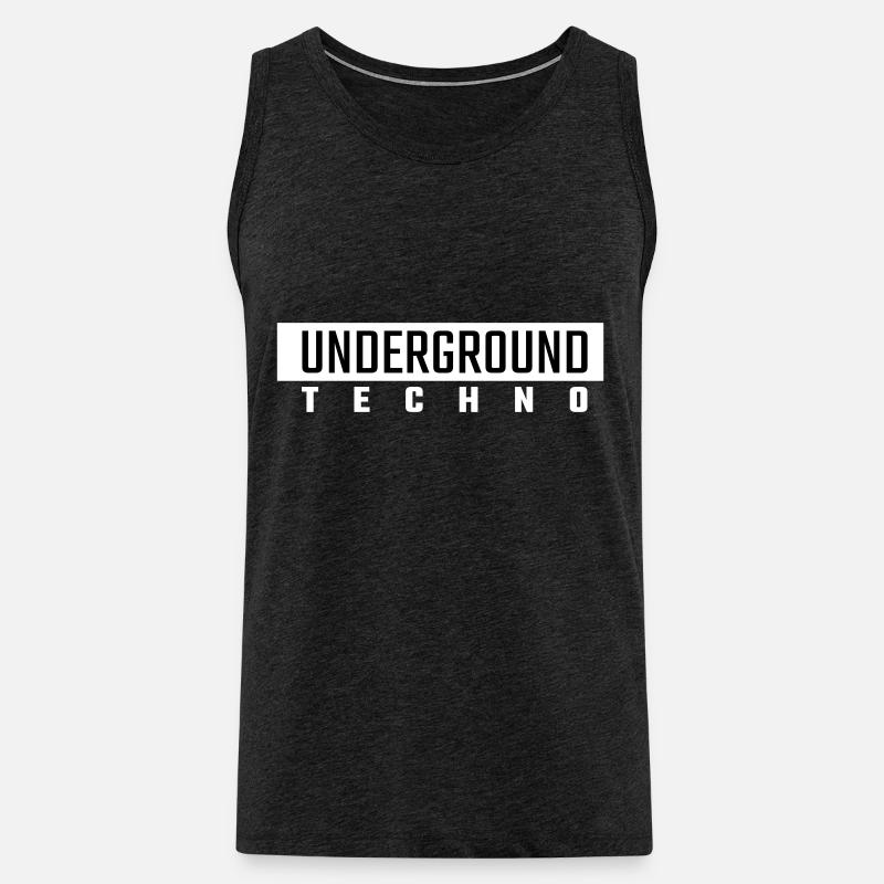 Underground Techno - Männer Premium Bio Tank Top - Anthrazit