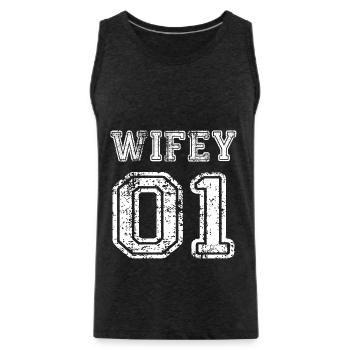 Wedding marriage wedding ceremony love loyalty gift idea - Men's Premium Organic Tank Top - charcoal grey - Front - Alexander (188cm)