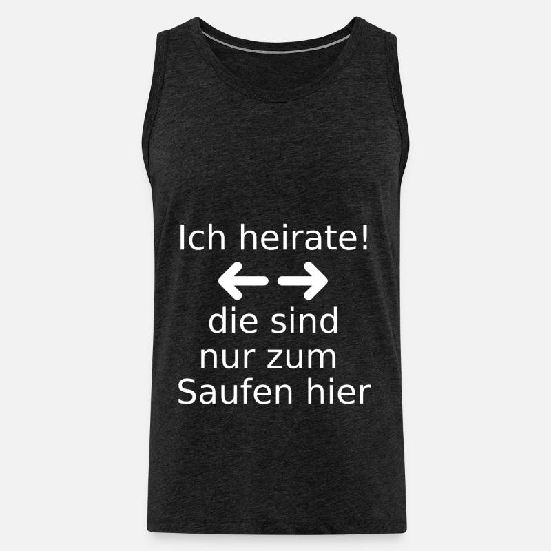 Ich heirate Männer - Männer Premium Bio Tank Top - Anthrazit