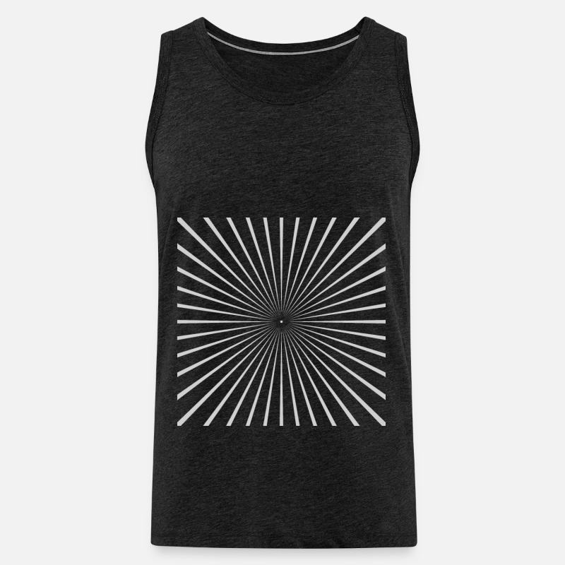 Strahlen Grau - Männer Premium Bio Tank Top - Anthrazit