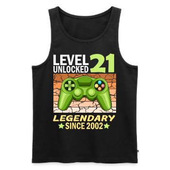 21. Geburtstag Gamer zocken Geburtstjahr 2002 - Männer Premium Bio Tank Top - Anthrazit - Vorne - AI Model Male 185 dark (185cm)