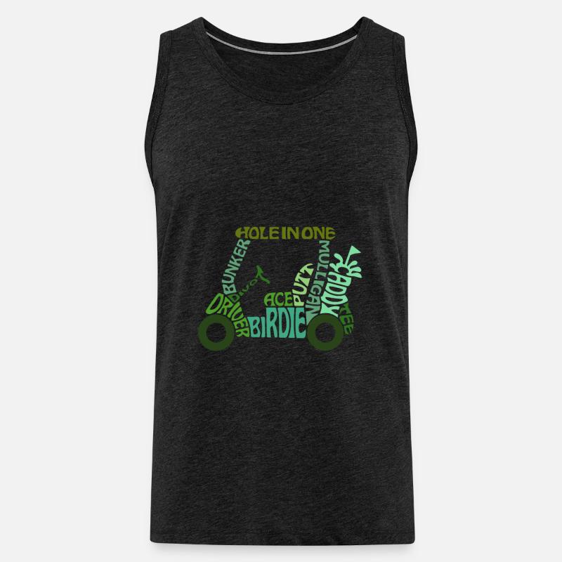 Golf Golf Golf-Begriffe - Männer Premium Bio Tank Top - Anthrazit