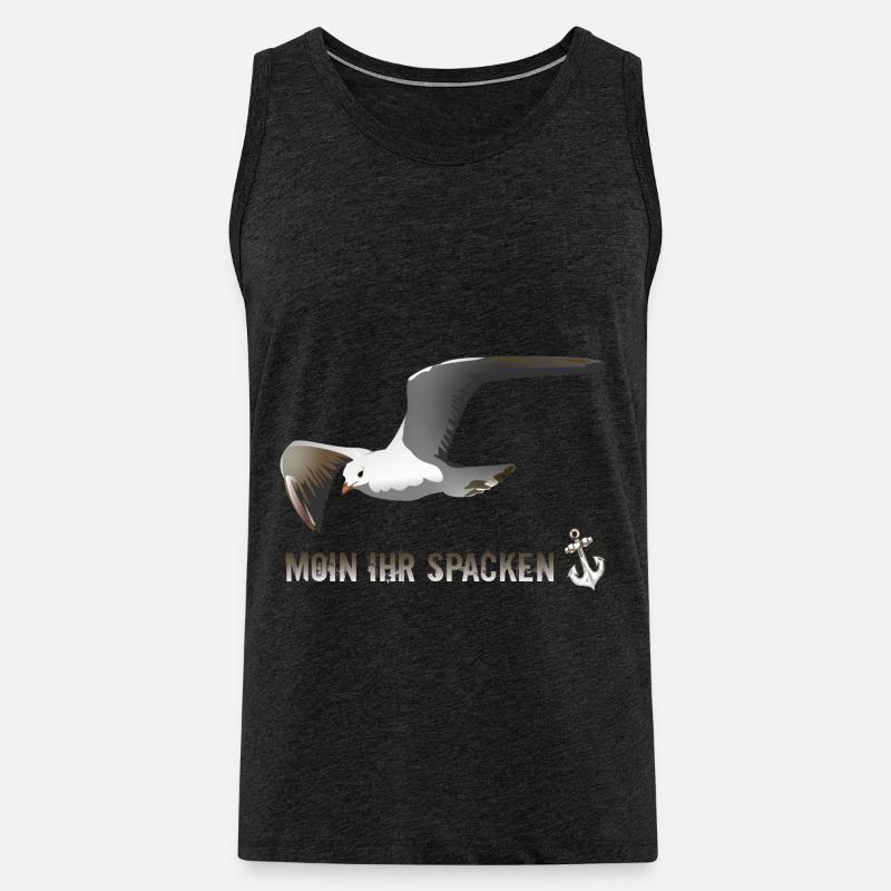 Moewe moin ihr spacken - Männer Premium Bio Tank Top - Anthrazit