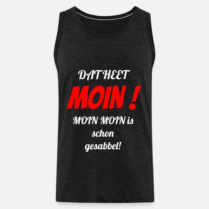 Dat heet Moin ! - Männer Premium Bio Tank Top - Anthrazit