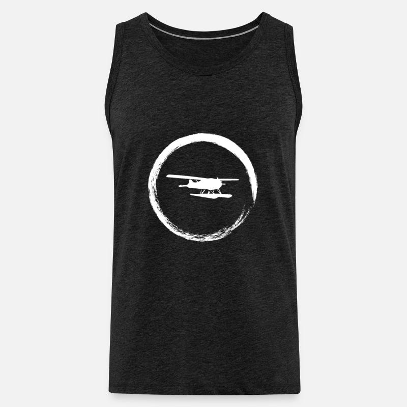 White Hydroplane - Männer Premium Bio Tank Top - Anthrazit