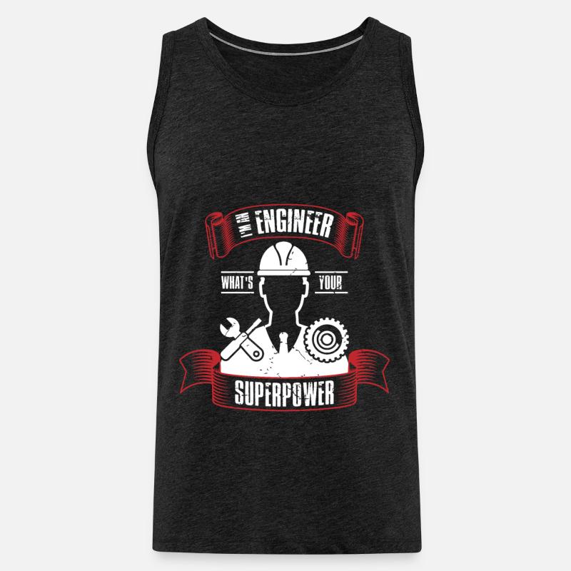 Engineer industrial engineer mechanical engineering - Men's Premium Organic Tank Top - charcoal grey