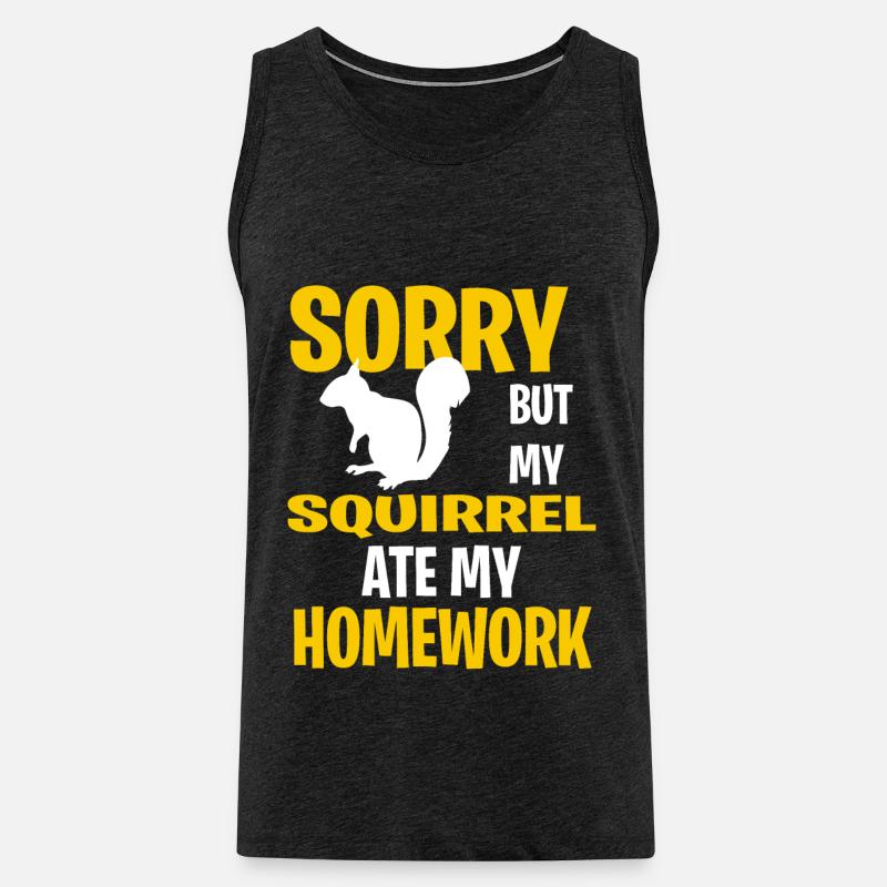Funny Squirrel Present Idea - Männer Premium Bio Tank Top - Anthrazit