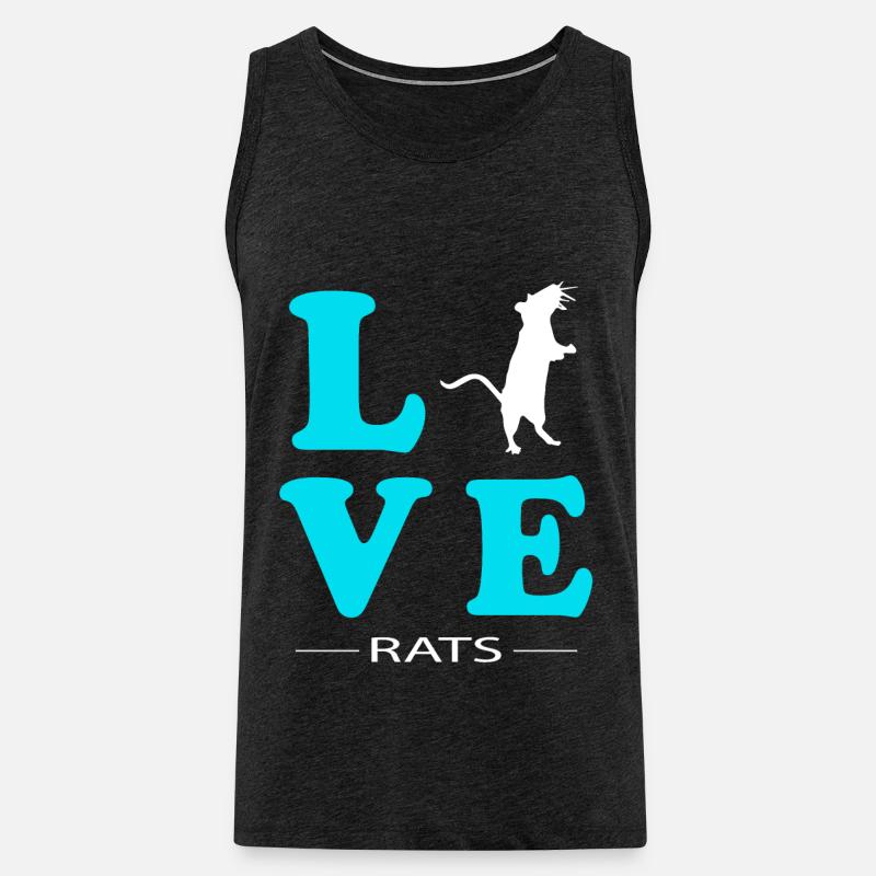 Rat - Männer Premium Bio Tank Top - Anthrazit